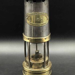 Vintage Thomas and Williams Post Office Safety Lamp 1974 Brass Steel