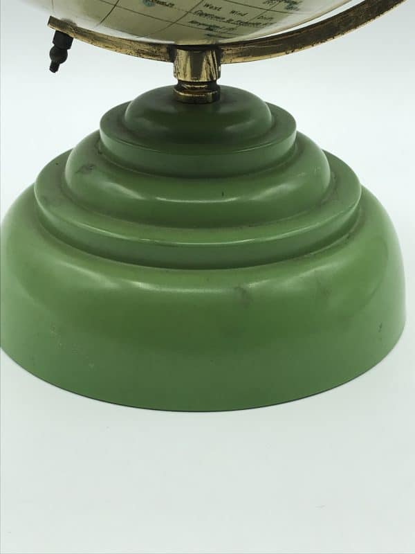 🌍 Art Deco Geographia Terrestrial Globe with Green Bakelite Base 🌍 - Image 3