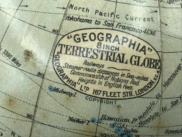 🌍 Art Deco Geographia Terrestrial Globe with Green Bakelite Base 🌍 - Image 6