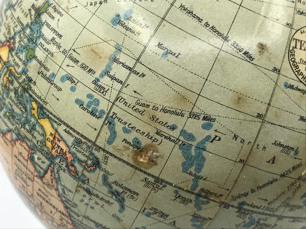 🌍 Art Deco Geographia Terrestrial Globe with Green Bakelite Base 🌍 - Image 7