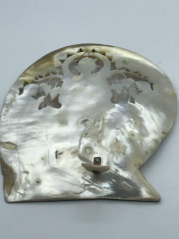 Carved and Painted Mother Of Pearl Panel Under The Budhi Tree - Image 5