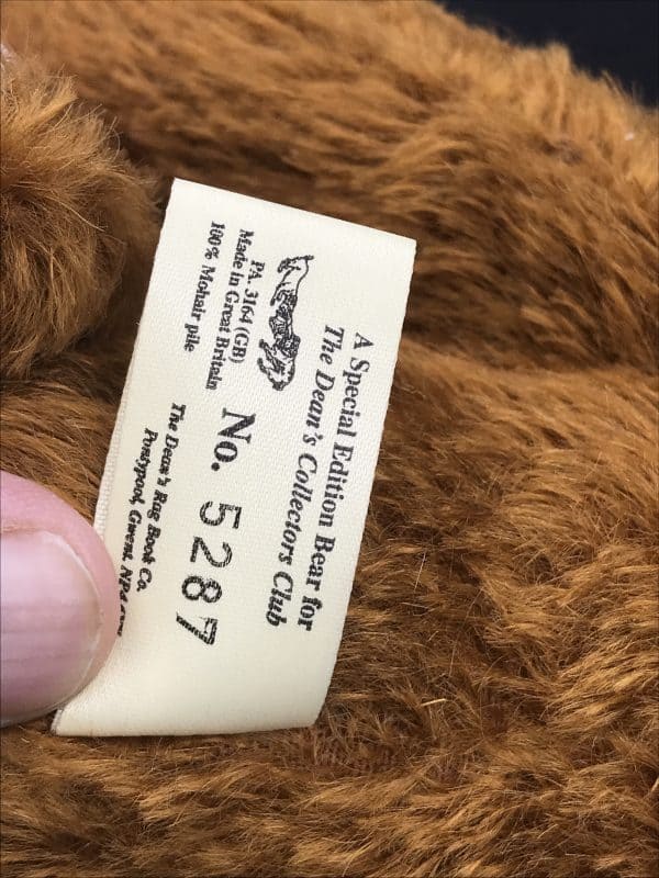 Dean’s Rag Book Co. Hobson Bear – 1999 Collector’s Club Exclusive - Image 5