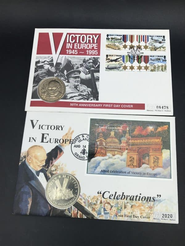 WW2 D-Day First Day Covers Collection – 17 Covers w/ Coins – Mint Condition - Image 7