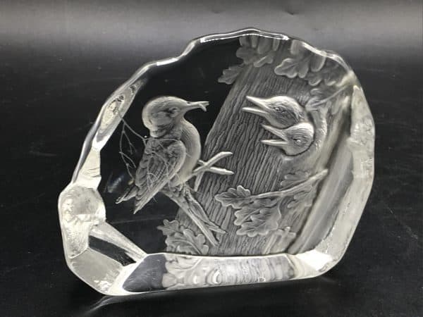 Two English Crystal Glass Slab Paperweights Dartington & Edinburgh - Image 3
