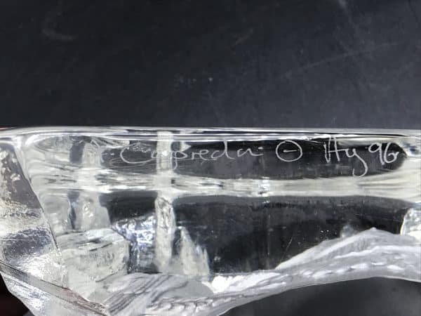 Two English Crystal Glass Slab Paperweights Dartington & Edinburgh - Image 5