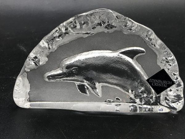 Two English Crystal Glass Slab Paperweights Dartington & Edinburgh - Image 7