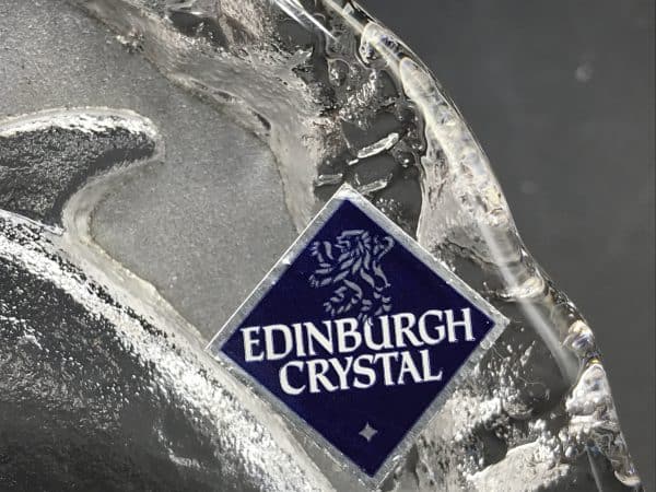 Two English Crystal Glass Slab Paperweights Dartington & Edinburgh - Image 9