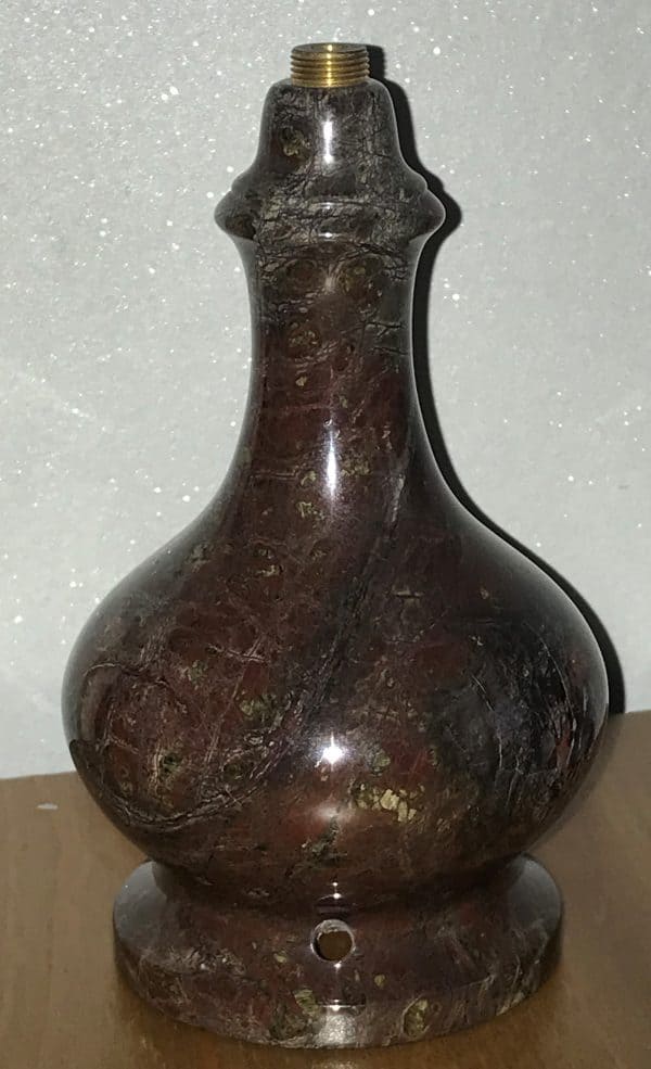 20th Century Cornish  Carved Serpentine Stone Lamp - Image 2