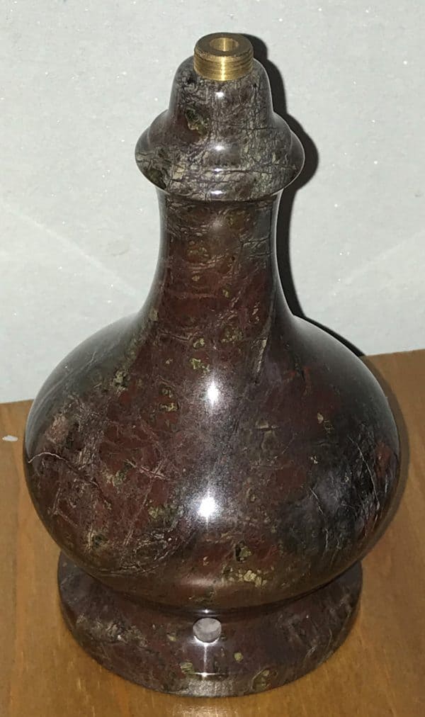 20th Century Cornish  Carved Serpentine Stone Lamp - Image 3
