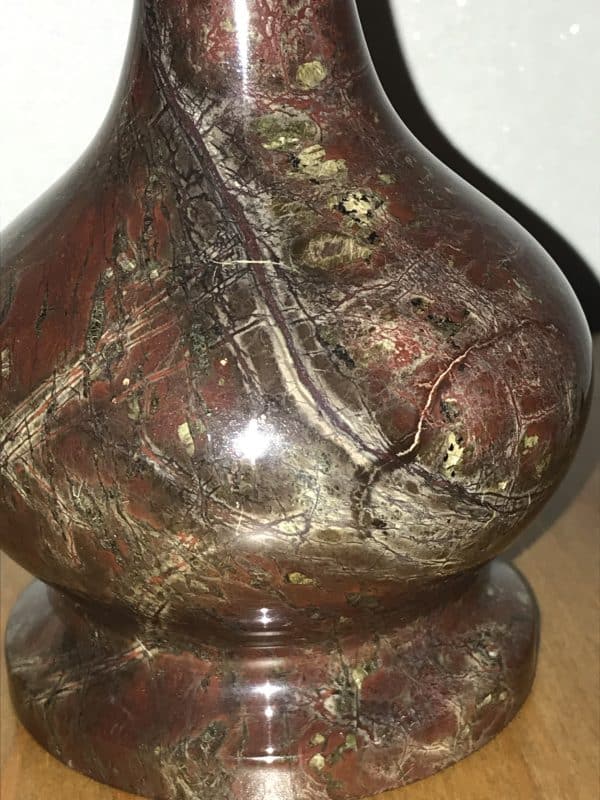 20th Century Cornish  Carved Serpentine Stone Lamp - Image 5