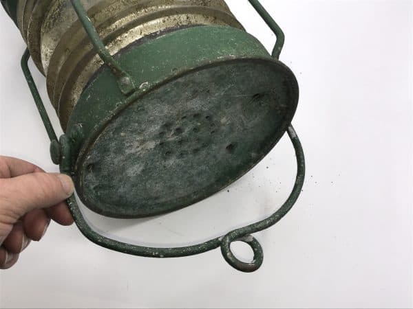 Large Galvanized Ship’s Anchor Light – Vintage Nautical Navigation Lamp - Image 8