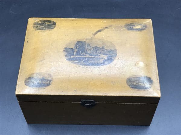 Antique Victorian Mauchline Ware Box Hastings Castle - Image 3