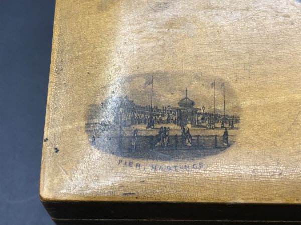 Antique Victorian Mauchline Ware Box Hastings Castle - Image 5