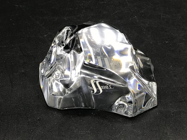Val St Lambert Glass Crystal Paperweight Iceberg 1980s