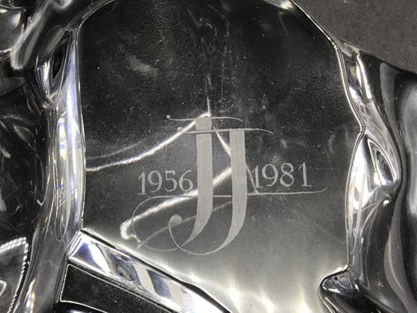 Val St Lambert Glass Crystal Paperweight Iceberg 1980s - Image 4