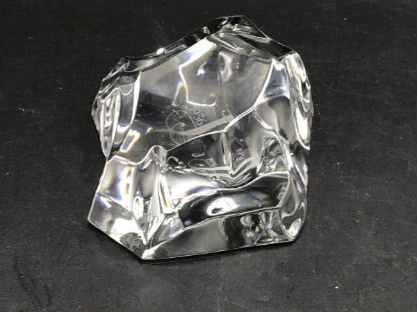 Val St Lambert Glass Crystal Paperweight Iceberg 1980s - Image 5