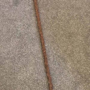 Antique Cork Wood Walking Cane – Silver Oriental Top – Rare Collectible