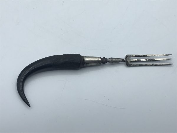 Rare 18th Century German Travelling Cutlery Set Horn Steel and Antler - Image 5