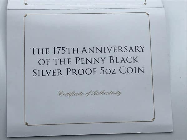 Rare Sterling Silver Proof Five Crown Isle Of Man Penny Black 2015 - Image 4