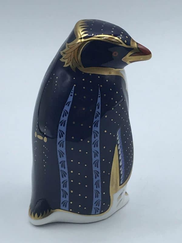 Royal Crown Derby Rockhopper Penguin Paperweight  Gold Stopper - Image 4