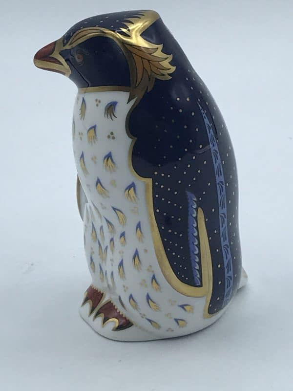 Royal Crown Derby Rockhopper Penguin Paperweight  Gold Stopper - Image 5