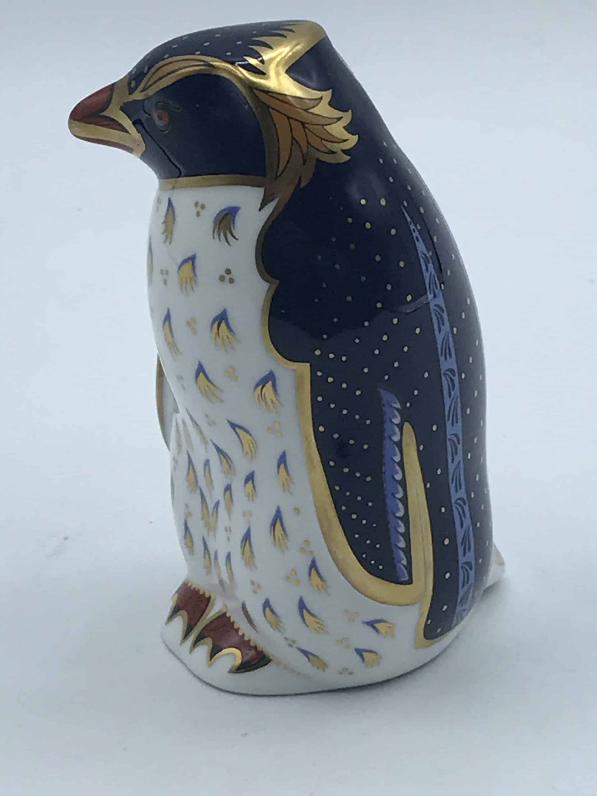 Royal Crown Derby Rockhopper Penguin Paperweight  Gold Stopper - Image 5