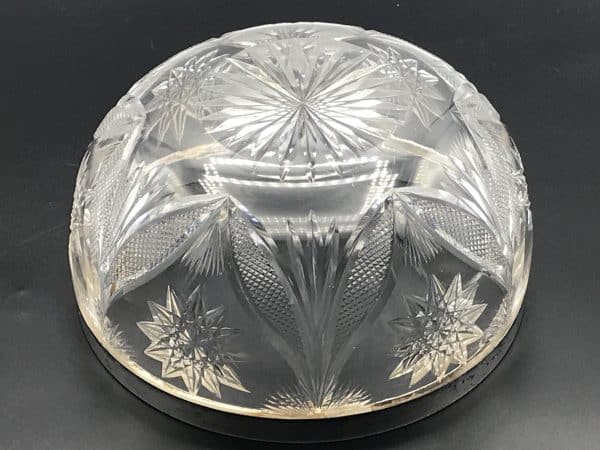 Antique Cut Crystal Glass Bowl – Sterling Silver Rim by James Dixon (1900) – Sheffield Hallmarked - Image 8