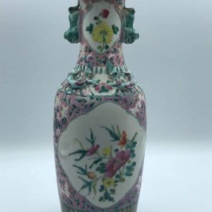 Antique Chinese Famille Rose Medallion Vase – Late 19th / Early 20th Century Guangxu Era