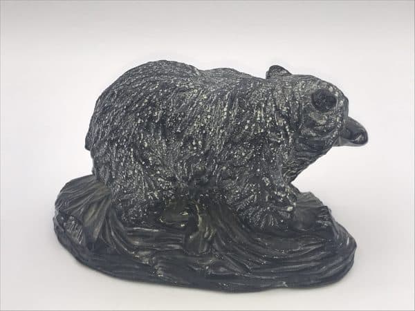 Inuit Soapstone Sculptures – Wolf Originals Canada Bear & Hunter Figures - Image 4