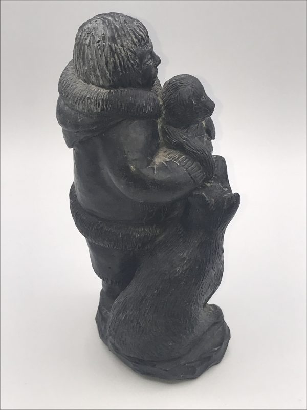 Inuit Soapstone Sculptures – Wolf Originals Canada Bear & Hunter Figures - Image 9