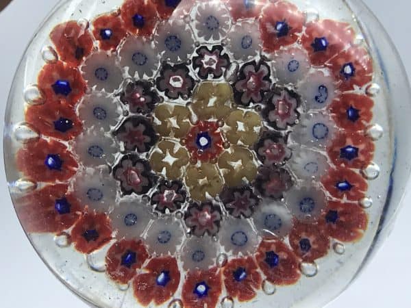 Antique Hand Blown Millefiori Glass Paperweight - Image 2