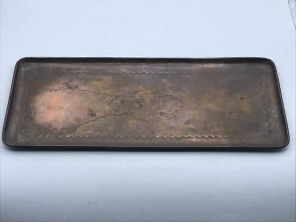 Newlyn Arts & Crafts Copper Tray – Hand-Hammered, Signed, c.1900 - Image 6