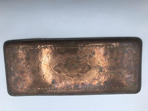 Newlyn Arts & Crafts Copper Tray – Hand-Hammered, Signed, c.1900 - Image 4