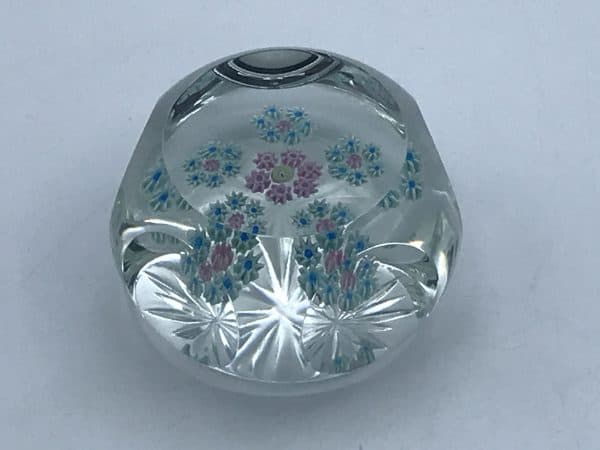 Perthshire Scottish Millefiori Paperweight – Star Cut Base, Dimpled Panels