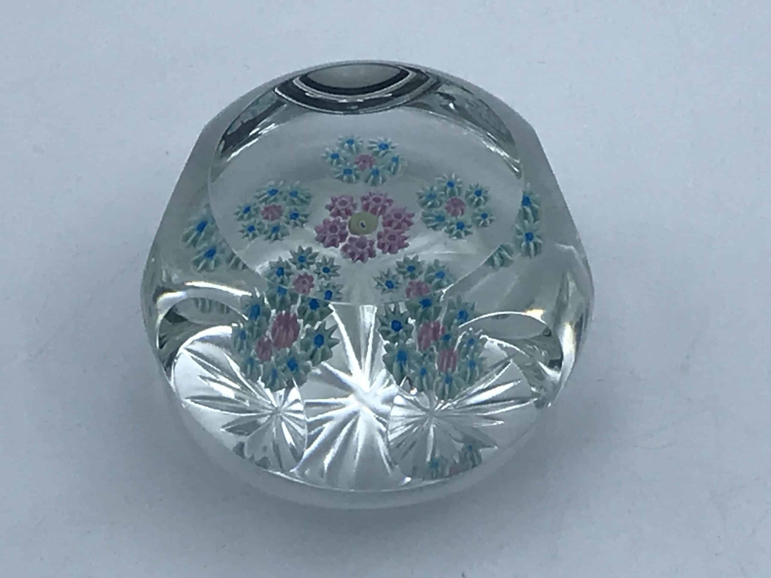 Perthshire Scottish Millefiori Paperweight – Star Cut Base, Dimpled Panels