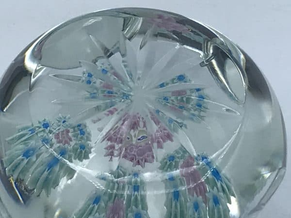 Perthshire Scottish Millefiori Paperweight – Star Cut Base, Dimpled Panels - Image 7