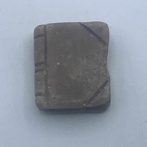 Carved Soapstone Book Charm Antique Bible Motif WW1 Trench Art