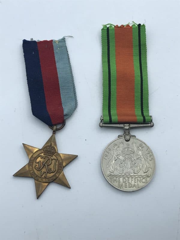 Two WW2 Medals George VI Bronze Star and Defence Medal