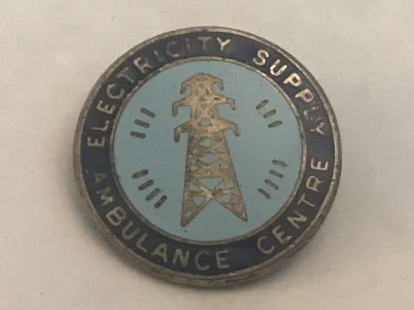 Vintage Electricity Supply Ambulance Centre Enamel Pin Badge