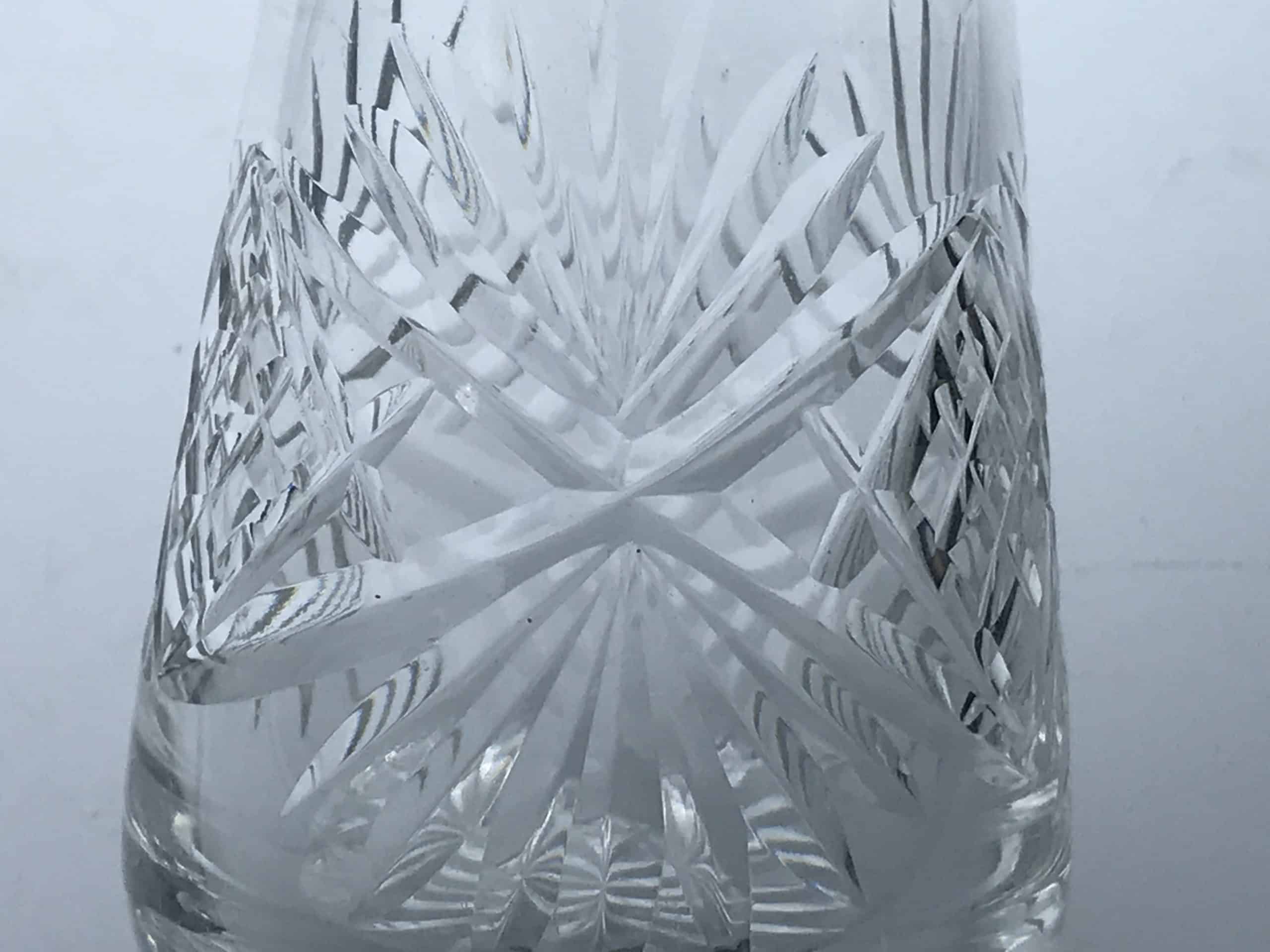 English Sterling Silver and Cut Crystal Sifter Birmingham 1973 - Image 3