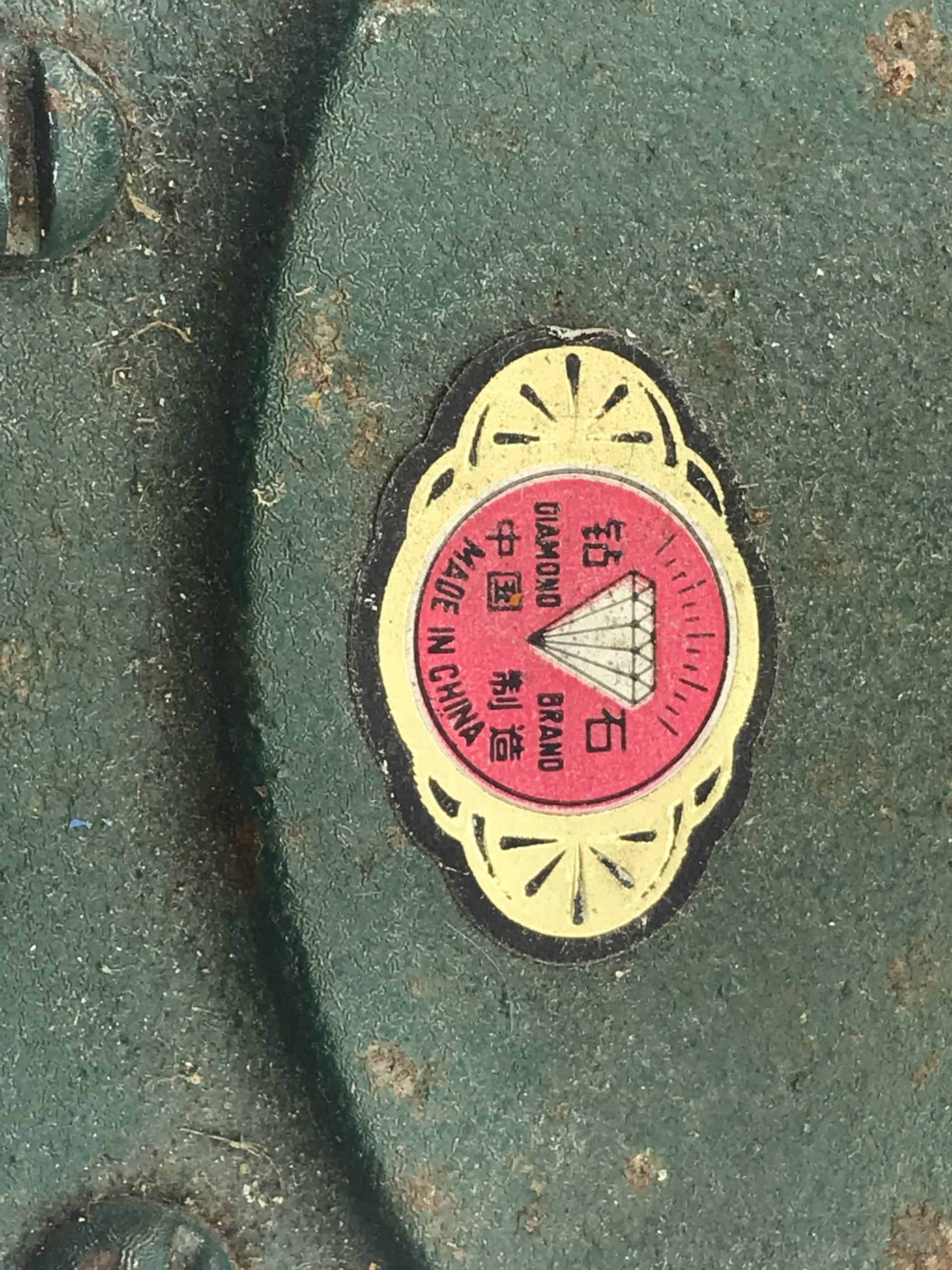 Vintage Diamond Brand Bench Mounted Hand Cranking / Turning Grinding Sharpening Stone Wheel - Image 5