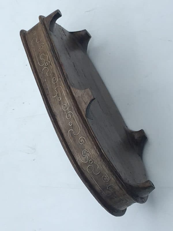 Antique Early 20th Century Chinese Carved Green Jade Horse on Plinth – Silver Inlay Base - Image 21