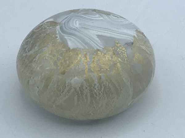 Isle White Glass Paperweight No1