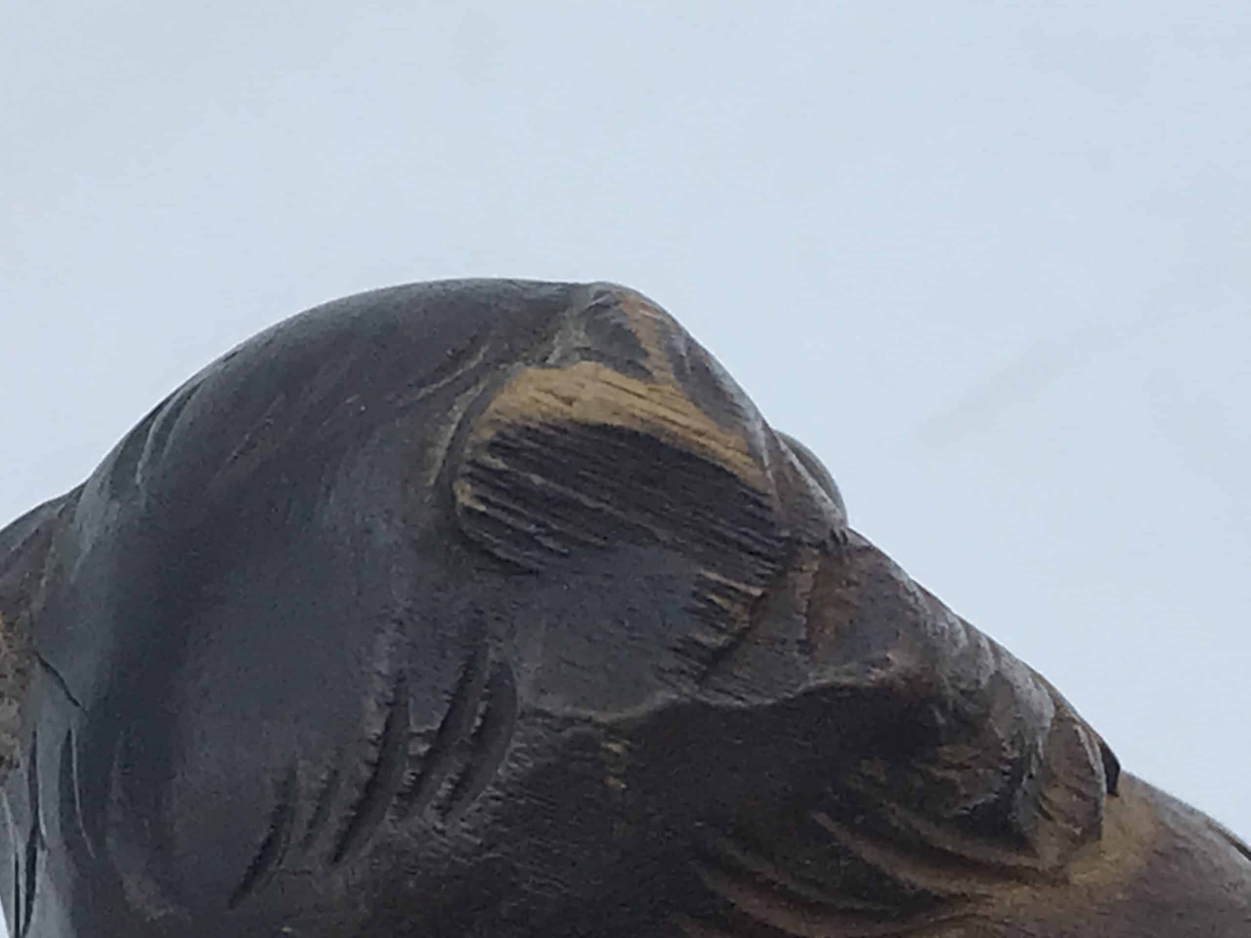 Antique Black Forest Carved Wood Owl Spill Vase - Image 9