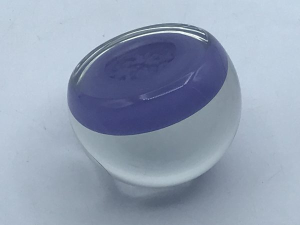 Edinburgh Crystal Millefiori Paperweight – Lavender Base, Scottish Art Glass - Image 6