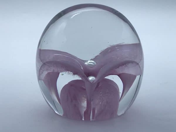 Large Signed Bland Glass 1985 Glass Paperweight