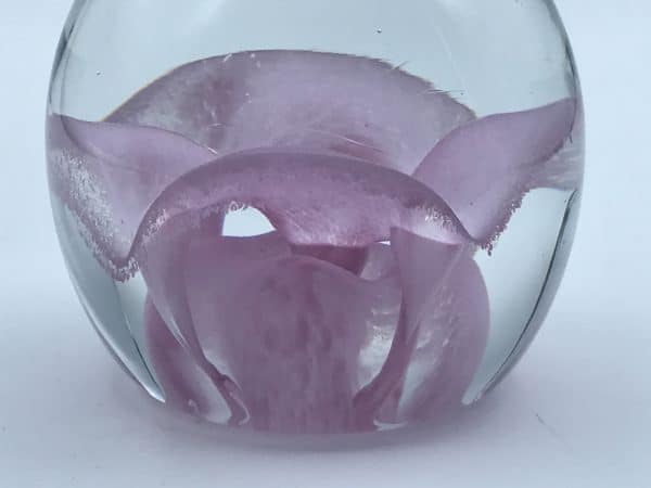 Large Signed Bland Glass 1985 Glass Paperweight - Image 4