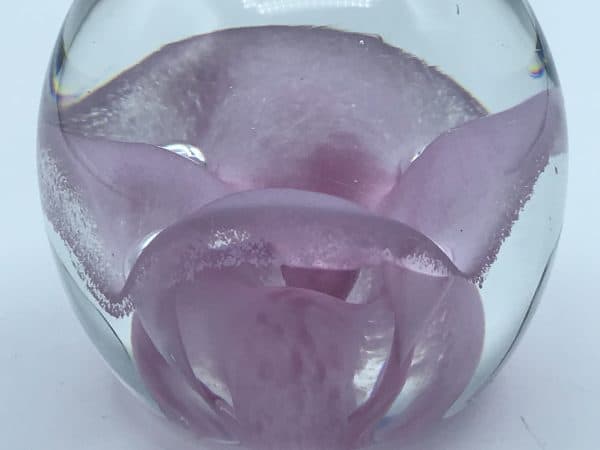 Large Signed Bland Glass 1985 Glass Paperweight - Image 5