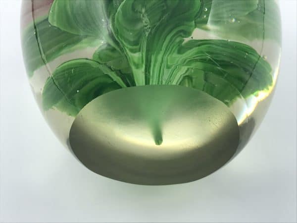 Large Vintage Chinese Glass Paperweight Rose - Image 8