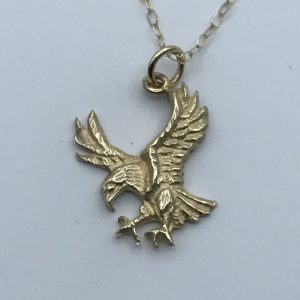 9ct Yellow Gold Eagle Pendant and Necklace Chain